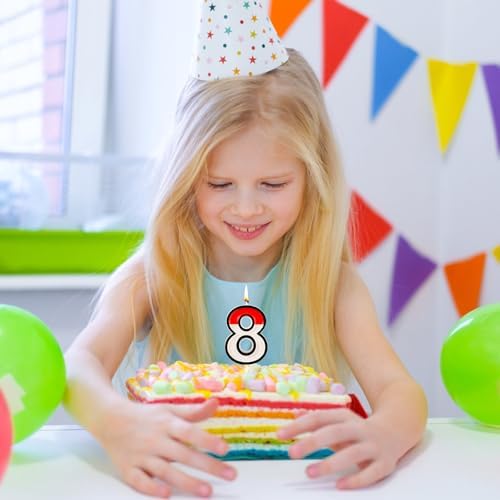 Gosknor Anime Birthday Candle with Number 8 Design