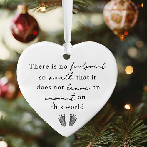 Baby Loss Memorial Heart Ceramic Ornament
