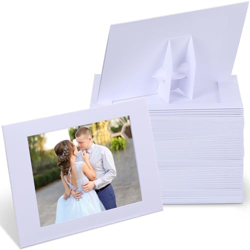 Maitys 100 Piece White Cardboard Photo Frames for 4x6 Inch Inserts
