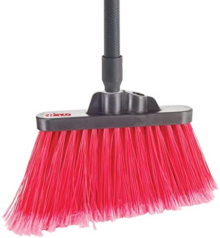 Winco Angled Broom with 48 Handle and Flagged Bristles