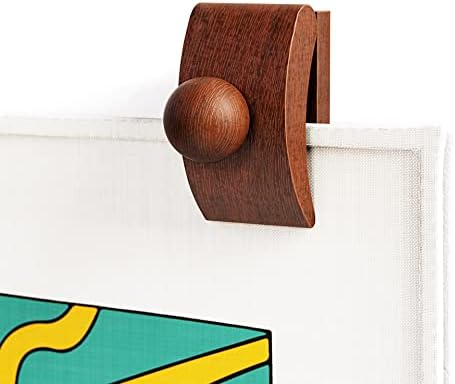 Crebri Wooden Quilt Hangers 4-Pack for Wall Displays Brown