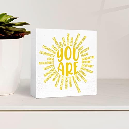 Inspirational Wooden Block Sign You Are Sun