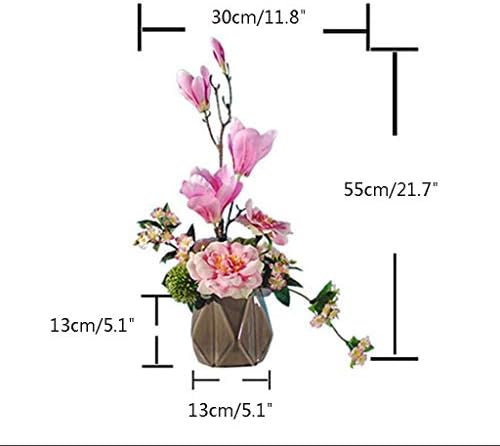 Artificial Magnolia Flower in Pot Romantic Silk Decoration