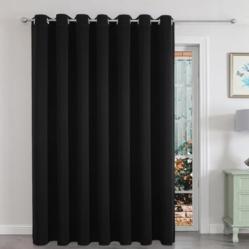 Joydeco Blackout Sliding Door Curtains 108 Inches 1 Panel