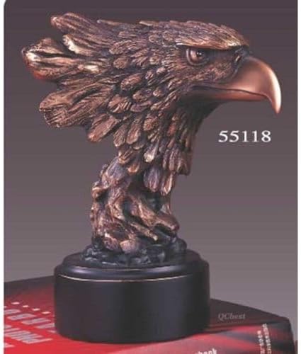 Treasure of Nature Bronze Plated Resin Eagle Head Statue