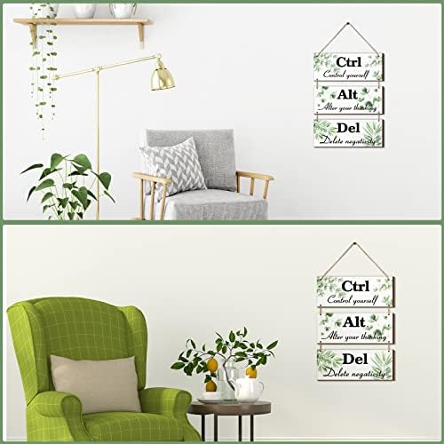 Qunclay 3 Pcs Rustic Wood Decor with Inspirational Quotes
