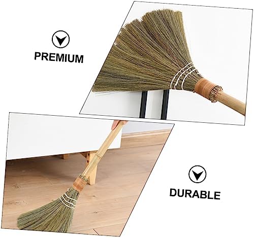 1pc Hand-Made Straw Woven Broom for Home Cleaning