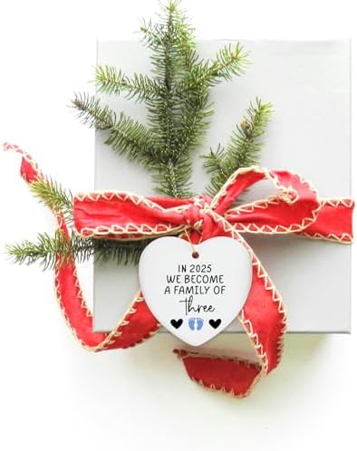 First Time Dad Mom Gift 2025 Family of Three Ornament