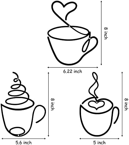 Ferraycle 3 Piece Coffee Themed Metal Wall Art