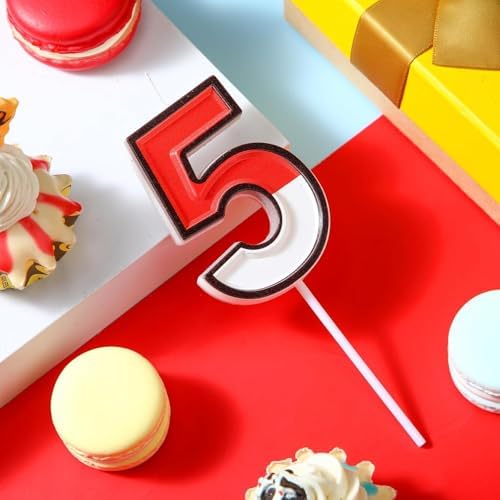 MUNIMJI 5th Birthday Cartoon Cake Candle