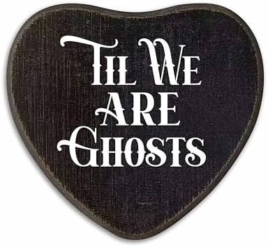 Gothic Heart-Shaped Wood Plaque With Hook - 65 X 5 Inch