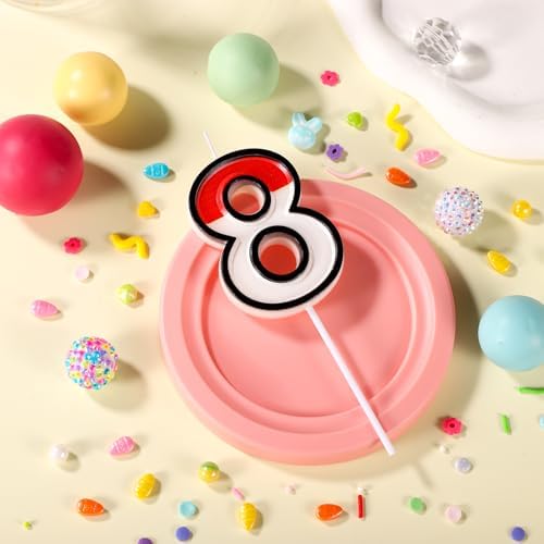 Gosknor Anime Birthday Candle with Number 8 Design