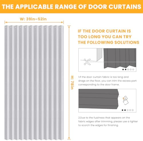 AJAZZ Blackout Magnetic Door Curtain 1 Panel