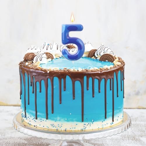 SAVITA Blue Anime Space Themed Number Candle for Kids Party 1