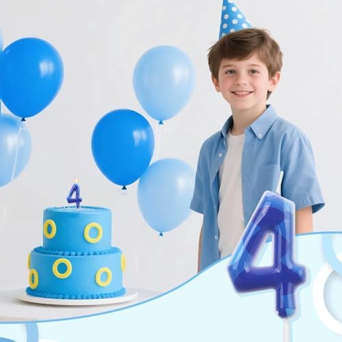 SAVITA Blue Anime Space Themed Birthday Candle for Kids