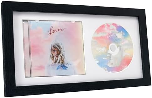 Hodeframe CD Wall Display Frame Black with White Mat