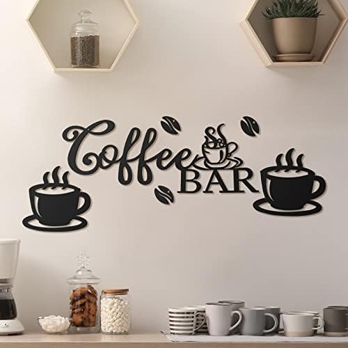 Ferraycle Rustic Metal Coffee Bar Sign Decor