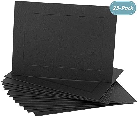 Golden State Art 5x7 Picture Frames With Easel Pack Of 25 Black