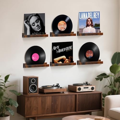 BATUBEAT Vinyl Record Wall Mount Holder 6 Pack