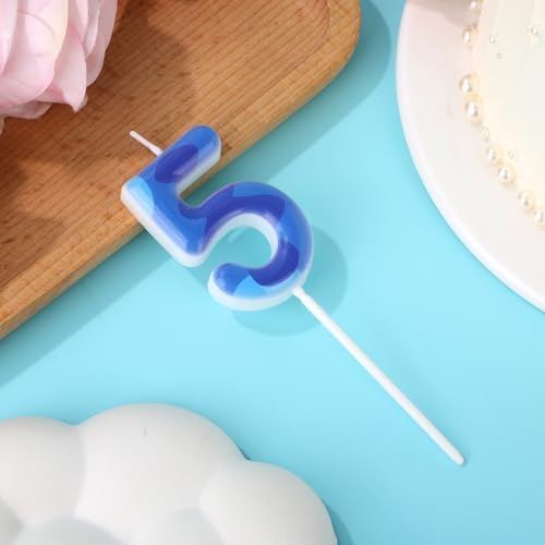 SAVITA Blue Anime Space Themed Number Candle for Kids Party 1