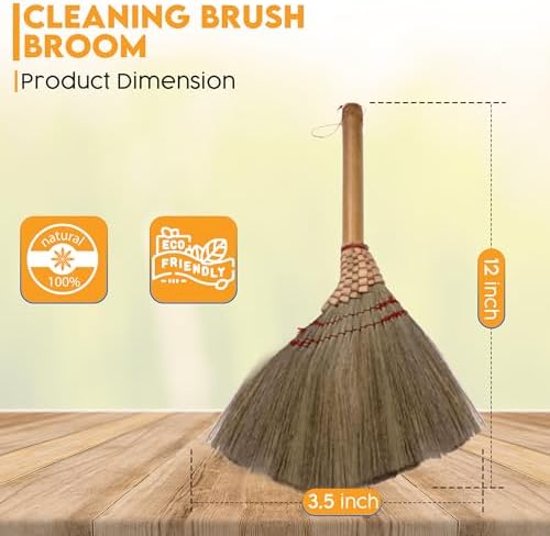13 Inch Handmade Duster Brush Broom - Eco-Friendly and Versatile