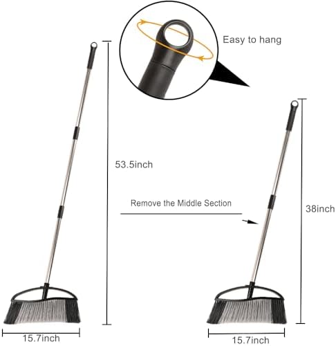 GLOYY 157 Wide Angle Broom with Adjustable Handle