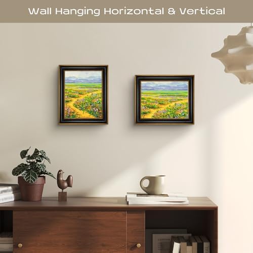 Golden State Art 8x10 Black Frame with Gold Trim