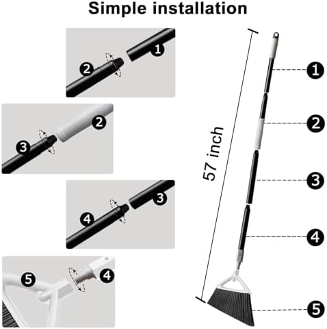 Heavy-Duty Angle Broom for Indoor and Outdoor Cleaning