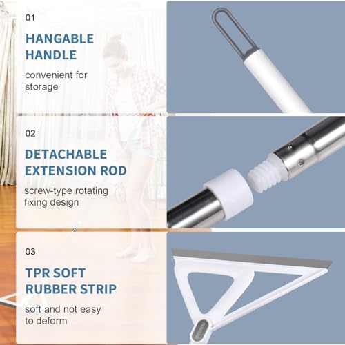 RONSUNG Rubber Squeegee Broom - Gray