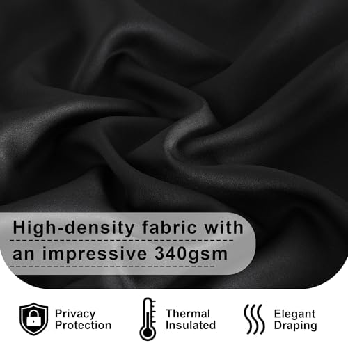 RYB HOME Blackout Curtain for Glass Windows 1 Panel W26xL69