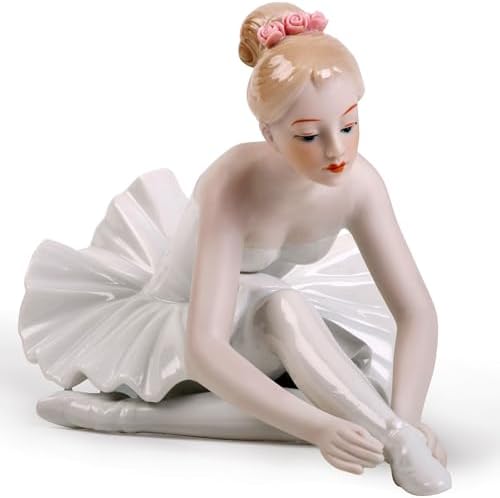 MTME Porcelain Ballet Sculpture Statue Home Decor