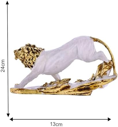 Handcrafted Lion Black Statue Home Decor Showpiece