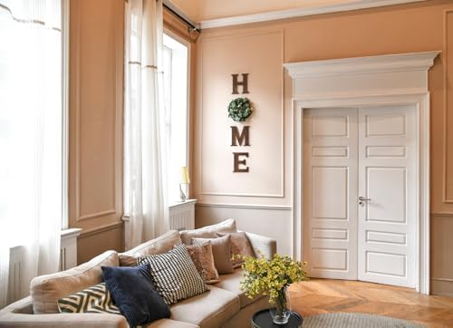 Mkono Farmhouse Wall Sign with Artificial Eucalyptus