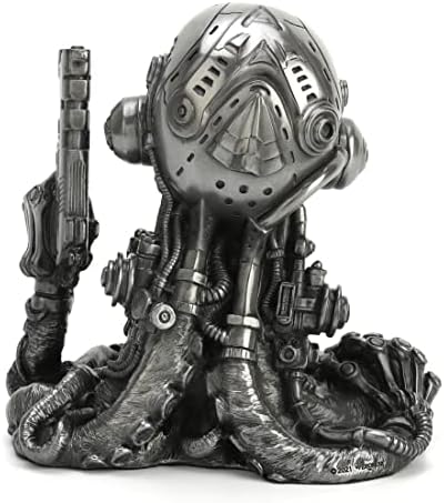 Veronese Design 6 18 Cyberpunk Robotic Octopus Sculpture