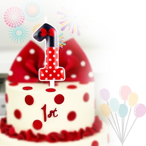 Zi Lan Red Mouse 3rd Birthday Candle with 3 Numbers