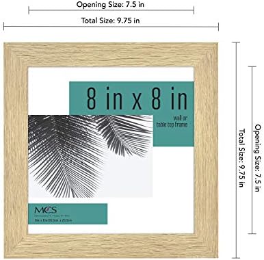 MCS 8x8 Picture Frame Natural Woodgrain 4-Pack