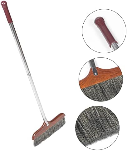 VERDANVERSE Soft Bristle Dust Broom with Stainless Steel Handle