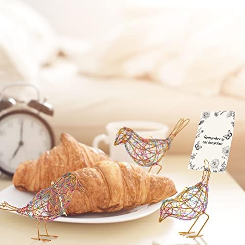 Modern Table Decor Set of 3 - Handmade Metal Bird Sculptures