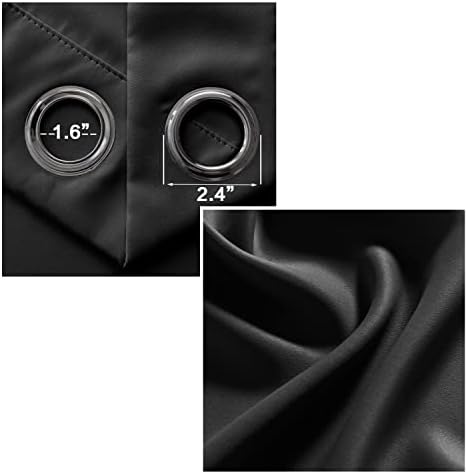 XTMYI Black Door Curtain Panel 80 Inch Thermal Insulated Door Cover