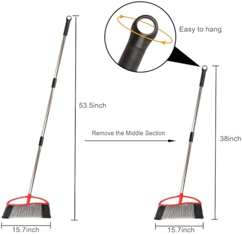 MuLing 157 Heavy Duty Angle Broom with Long Handle