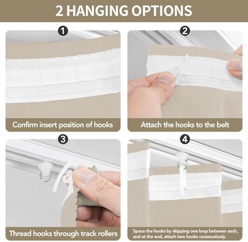 RINHARTEX Blackout Accordion Curtain Set