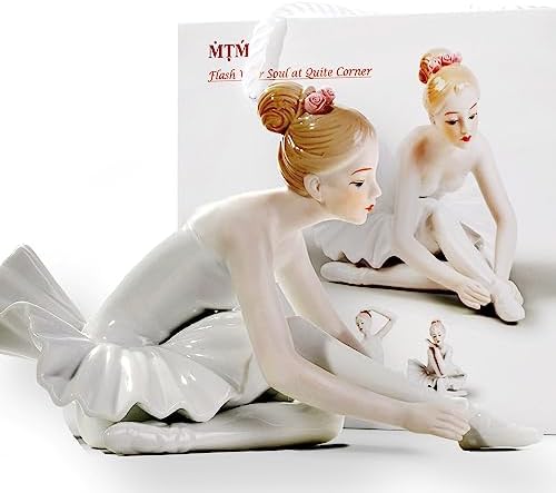 MTME Porcelain Ballet Sculpture Statue Home Decor