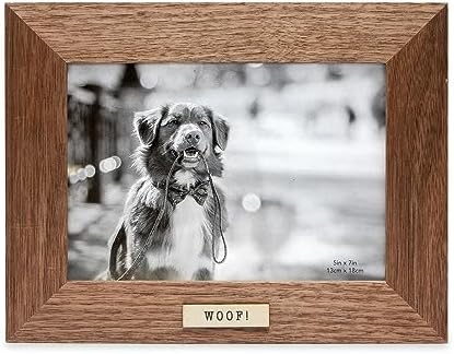Isaac Jacobs 5x7 Wood Sentiments Picture Frame with Easel and Hanging Tabs
