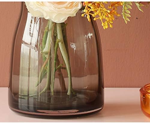 Artificial Flowers with Glass Vase Set for Home Decor