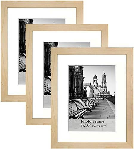 Meetart 8x10 Inch Shallow Wooden-Grain Photo Frames Set of 3