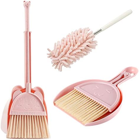 Kalolary 5 Pcs Mini Broom and Dustpan Set for Home Office Cleaning