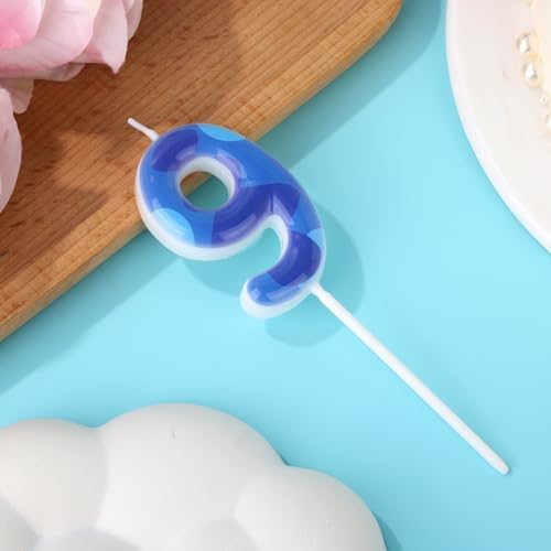 Blue Anime Space Number Birthday Candle for Kids