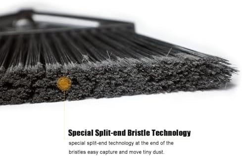 Heavy Duty Angle Broom 2 Pack with Longer Handle