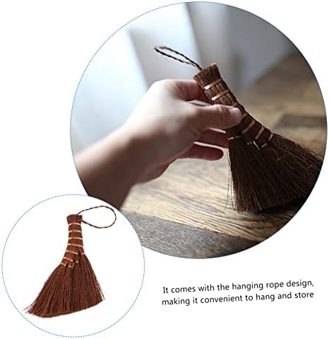 Compact Broom Tool Mini Brown Broom for Home Cleaning