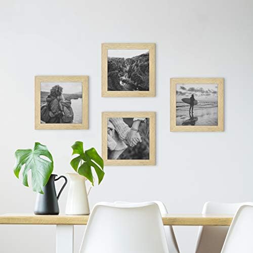 MCS 8x8 Picture Frame Natural Woodgrain 4-Pack